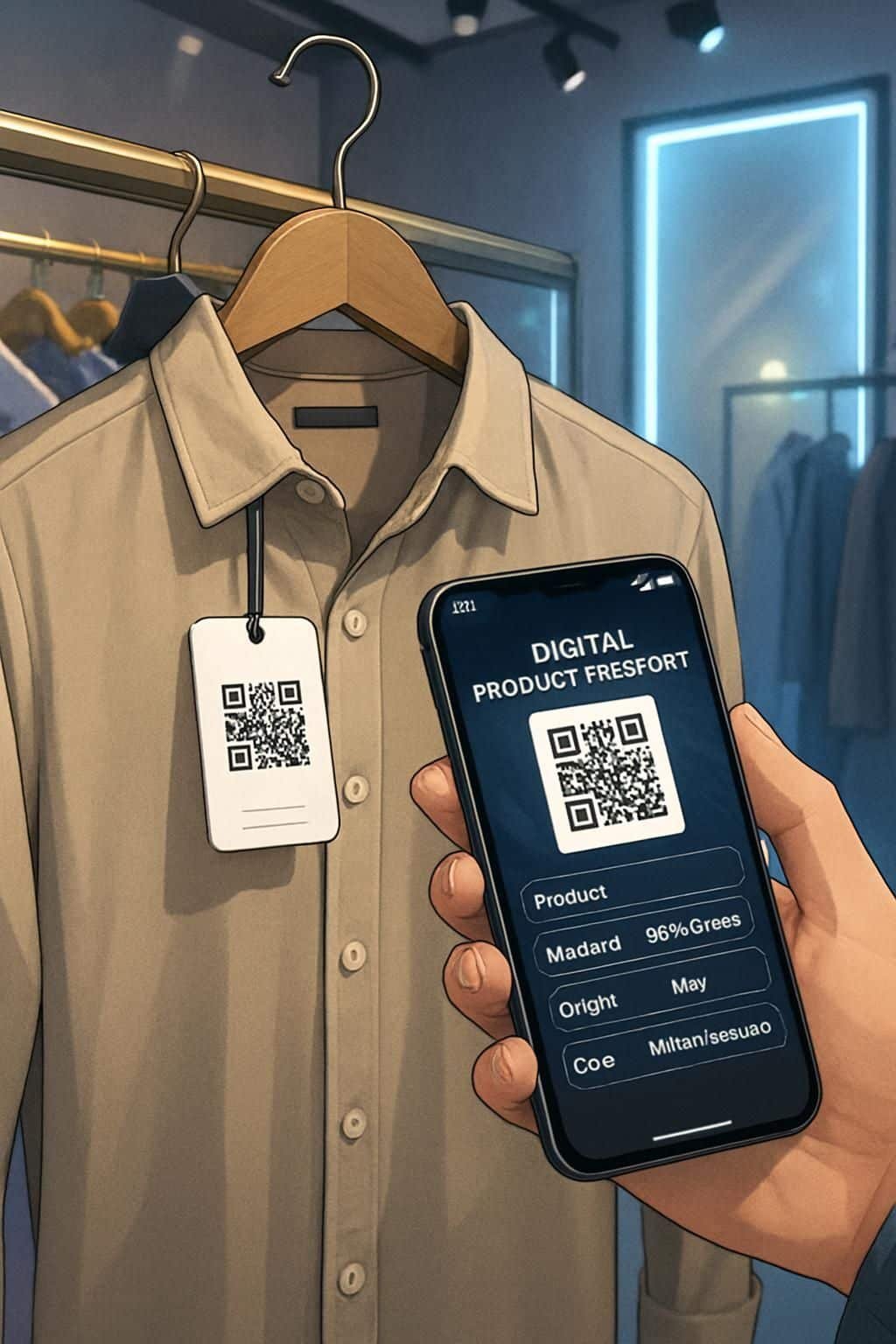 Découvrez comment lire et comprendre un passeport numérique produit (DPP) sur un vêtement : explications simples pour déchiffrer les informations essentielles et mieux connaître l'origine et la composition de vos articles textiles.